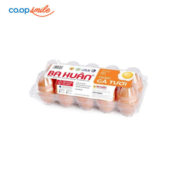 Trứng gà BA HUÂN hộp 10 trứng