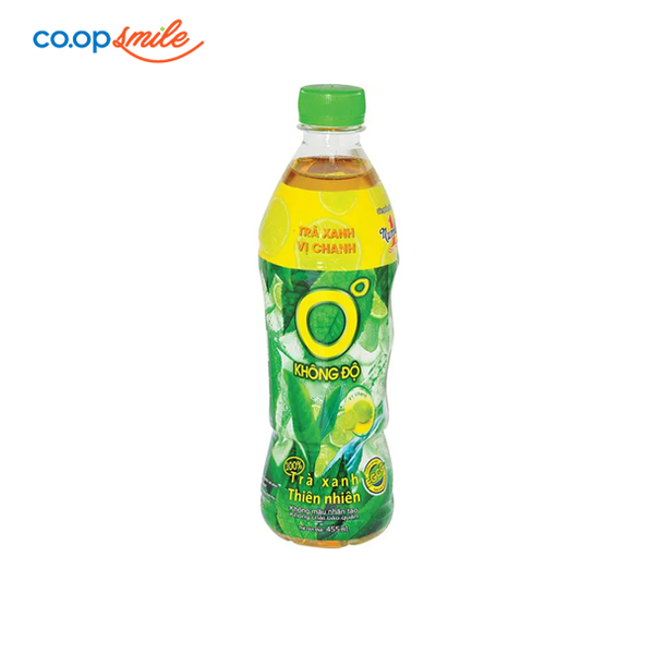 Trà xanh Number 1 không độ chanh chai 455ml