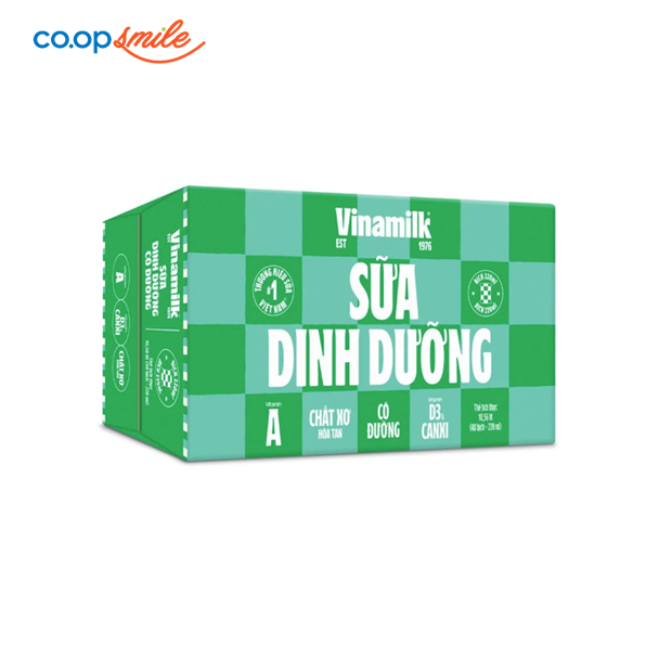 Sữa dinh dưỡng Vinamilk có đường thùng 48x220ml