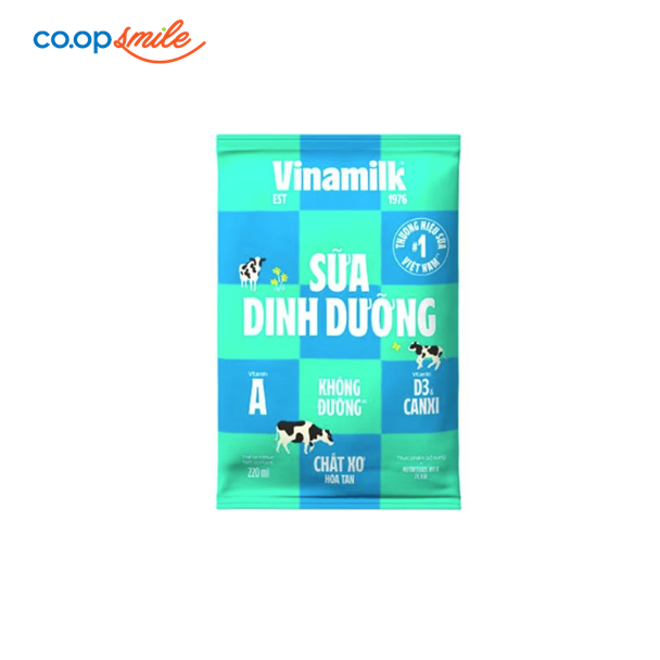 Sữa dinh dưỡng Vinamilk không đường 220ml