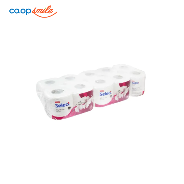 Giấy vệ sinh Co.opSelect 2 lớp 2 cuộn x 5 HoaLan