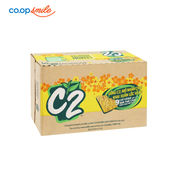 Trà xanh C2 vị chanh chai 24x455ml
