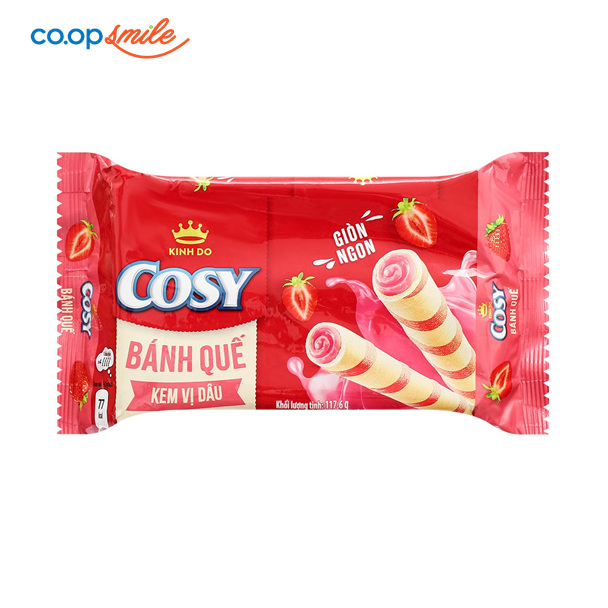 Bánh quế COSY kem dâu gói 117.6g