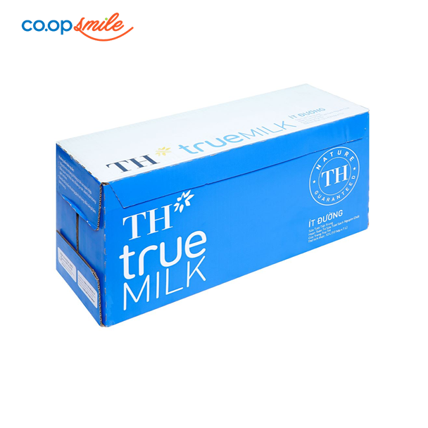 Sữa tươi TH ít đường hộp giấy 12x1L