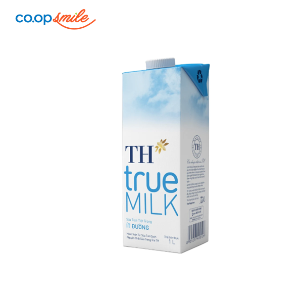 Sữa tươi tiệt trùng TH ít đường hộp giấy 1L