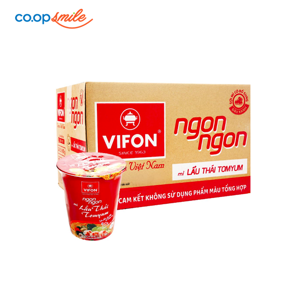 Mì Vifon lẩu Thái Tomyum thùng 24ly x 60g