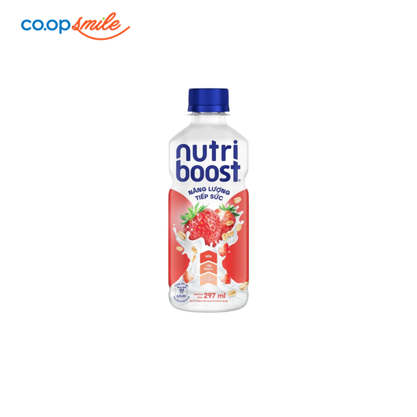 Nước uống sữa trái cây NUTRI dâu lúa mạch 297ml