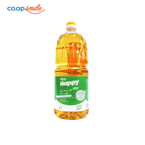 Dầu tinh luyện Co.op Happy 2L