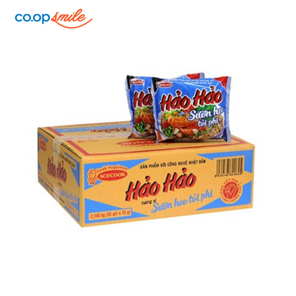 Mì Hảo Hảo vị sườn heo tỏi phi thùng 30 góix73g