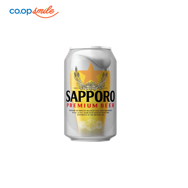 Bia Sapporo Premium lon 330ml