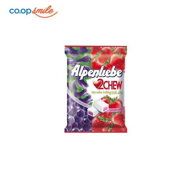 Kẹo mềm ALPENLIEBE 2 chew nho dâu gói 84g