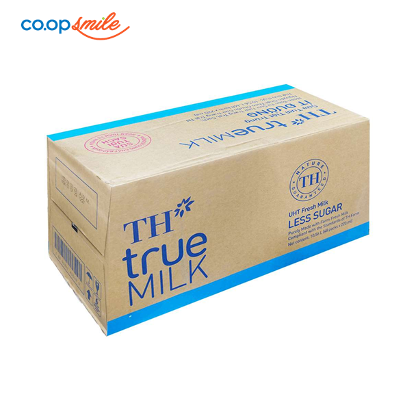 Sữa tươi tiệt trùng TH ít đường thùng 48x220ml