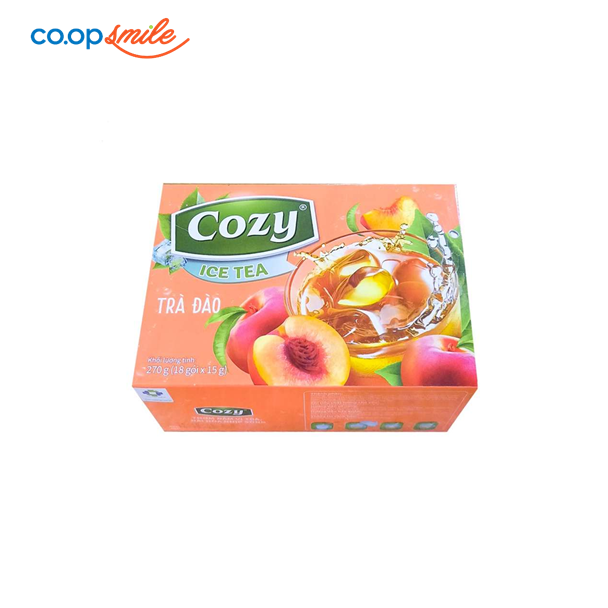 Trà COZY ice tea đào hộp giấy 18x15g