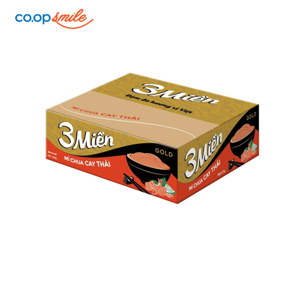 Mì Reeva 3MIEN chua cay thái thùng 30x75g