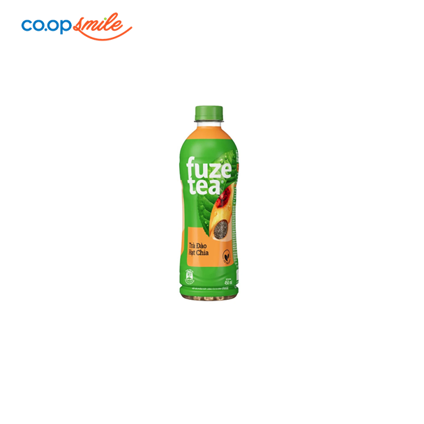 Trà đào & hạt chia Fuzetea 450ml