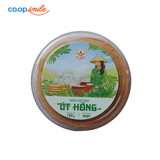 Bánh kẹp dừa Út Hồng 180g