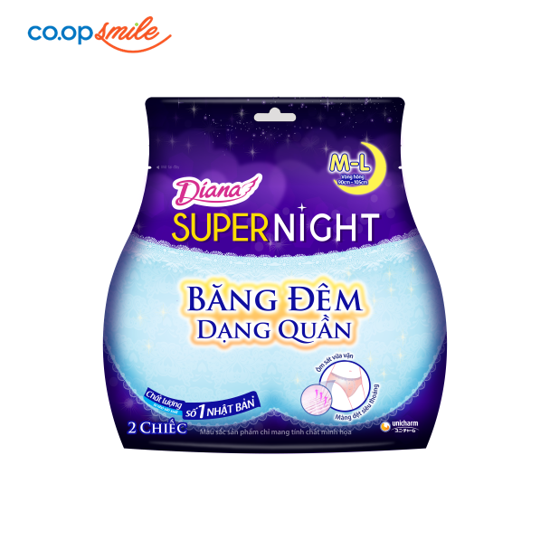 Băng vệ sinh DIANA đêm dạng quần 2M M L