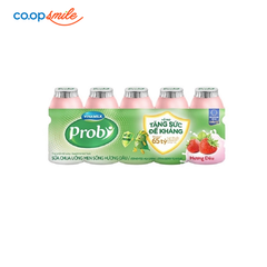 Sữa chua uống men sống Probi dâu lốc 5 chaix65ml