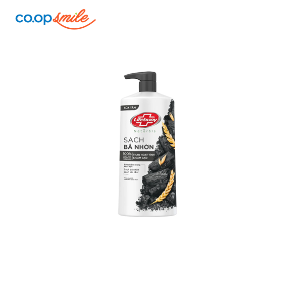 Sữa tắm Lifebuoy detox than hoạt tính cám gạo 800g