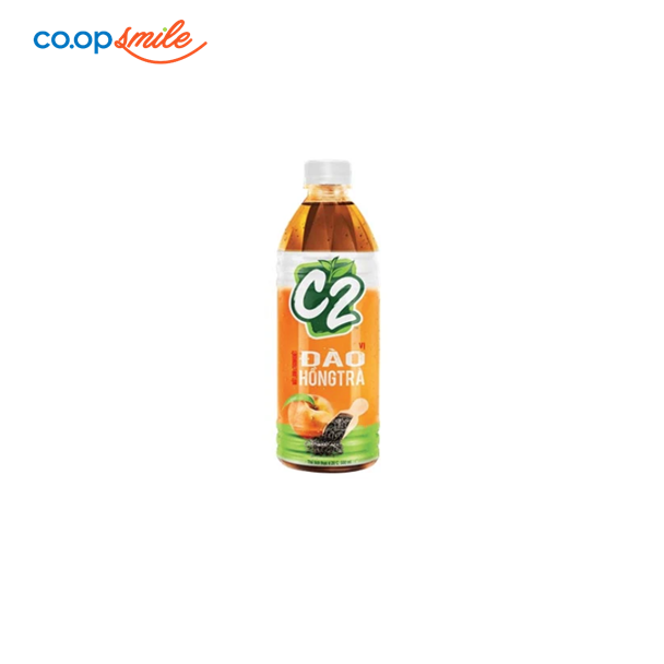 Trà đen C2 vị đào chai 455ml