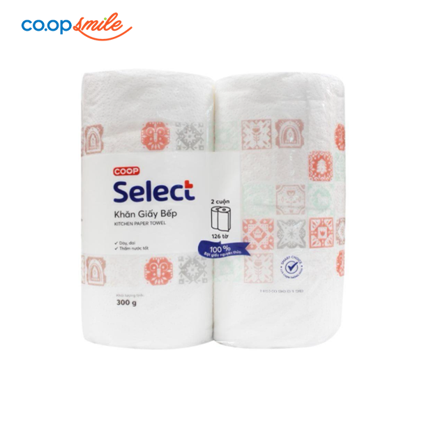 Khăn giấy bếp Coop Select 2 cuộn 300g126t