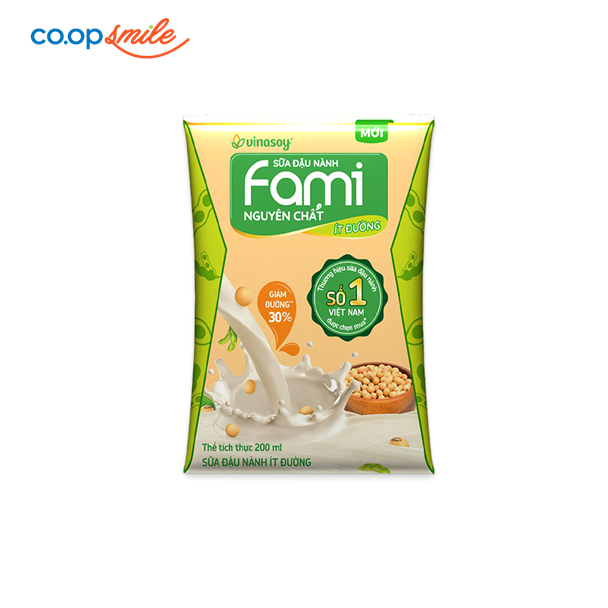 Sữa đậu nành Fami ít đường 200ml