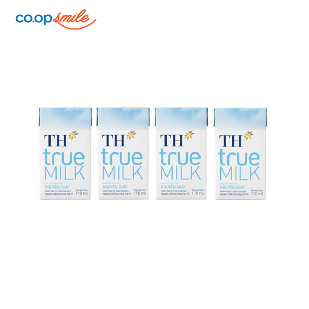 Sữa tươi tiệt trùng TH nguyên chất lốc 4x110ml
