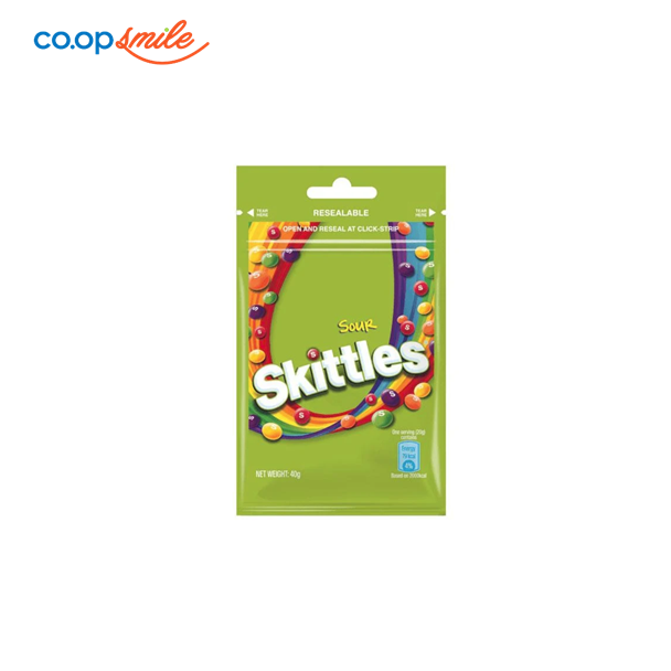 Kẹo Skittles vị chua gói 40g
