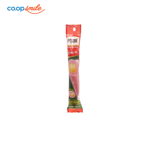 Xúc xích tiệt trùng PONNIE heo xông khói nhân phô mai 45g