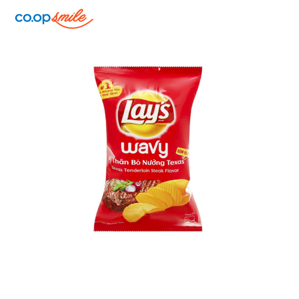 Bánh Snack khoai tây thăn bò LAY'S WAVY TEXAS 95g