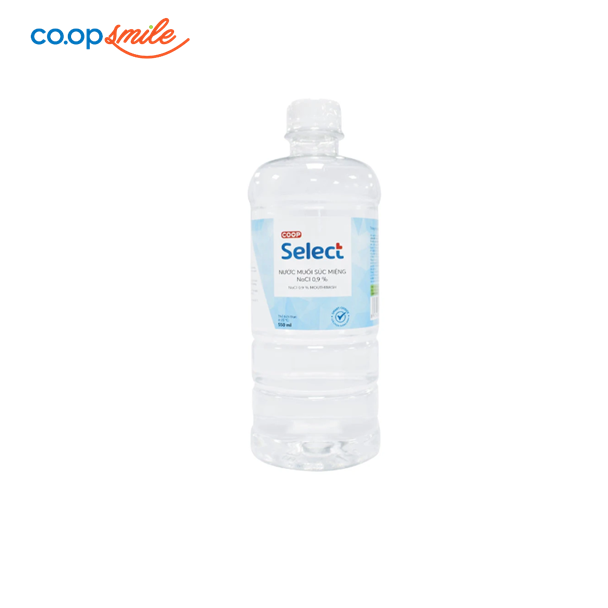 Nước súc miệng NaCl 0.9% Co.opSelect 550ml MB