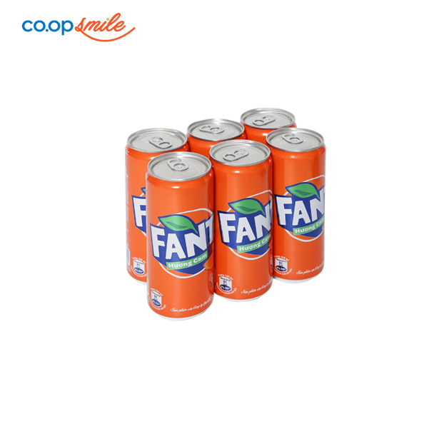 Nước giải khát Fanta hương cam lon lốc 6x320ml