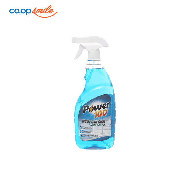 Nước lau kính POWER100 bạc hà 500ml