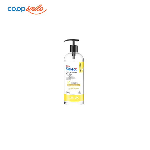 Nước rửa chén tinh dầu gừng cam CoopSelect 500g