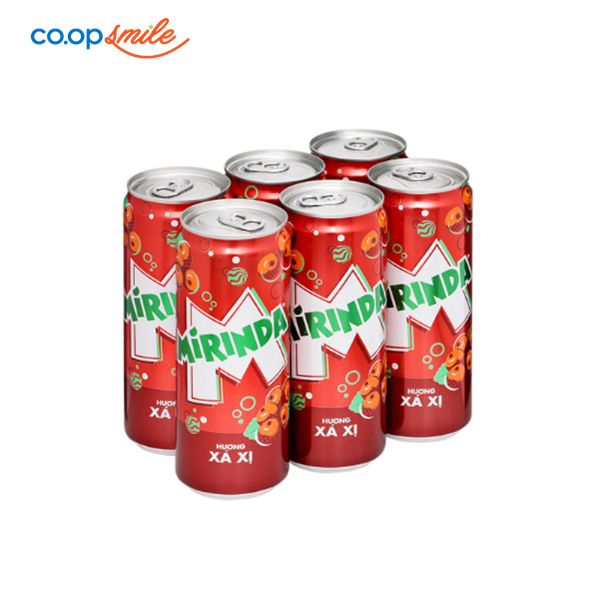 Nước giải khát Mirinda xá xị lon cao lốc6x320ml