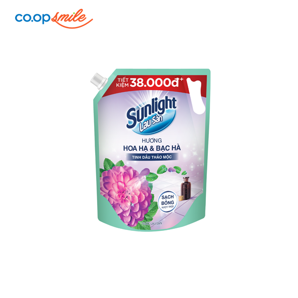 Nước lau sàn Sunlight hương hoa hạ & bạc hà túi 3.6kg