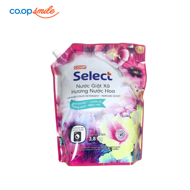 Nước giặt xả nước hoa Co.op Select túi 3.8kg