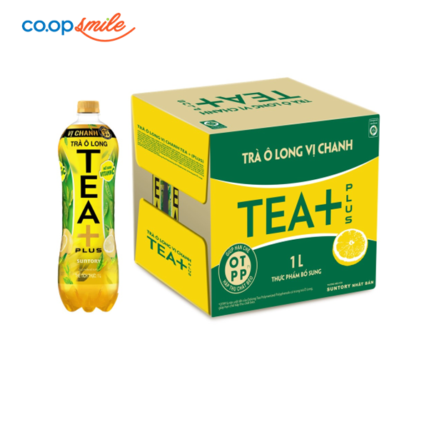 Trà Olong chanh TEA+ 12x1L