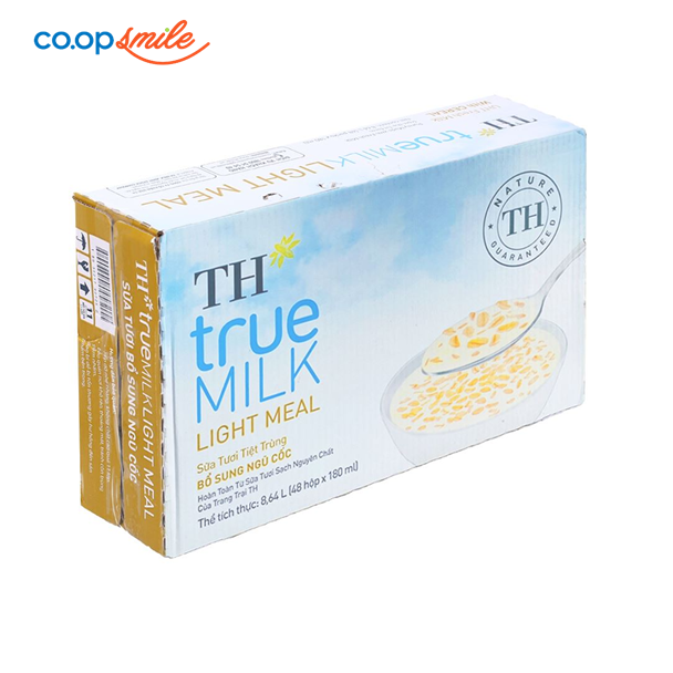 Sữa tươi tiệt trùng TH ngũ cốc thùng 48x180ml