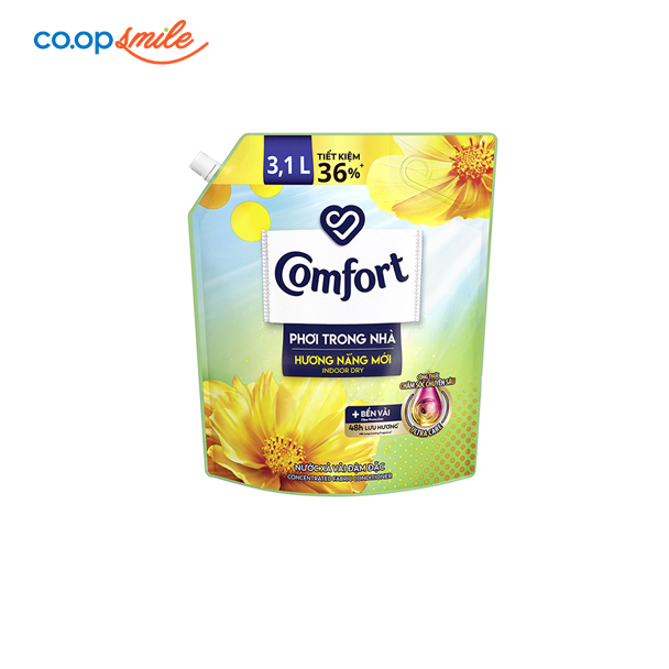 Nước xả Comfort phơi trong nhà hương nắng mới túi 3.1L