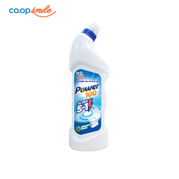 Nước tẩy toilet POWER100 bạc hà 900g