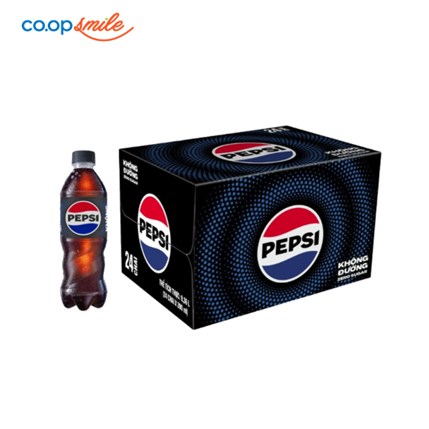 Nước ngọt có ga Pepsi không calo chai 24x390ml