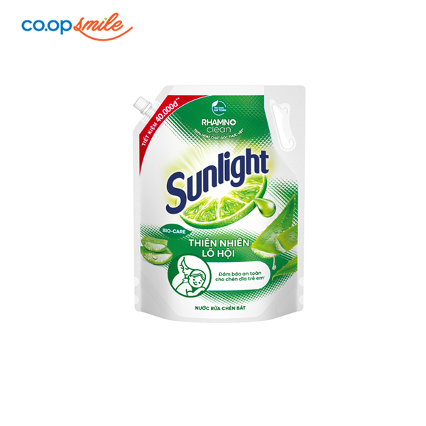 Nước rửa chén Sunlight muối lô hội túi 3.3kg