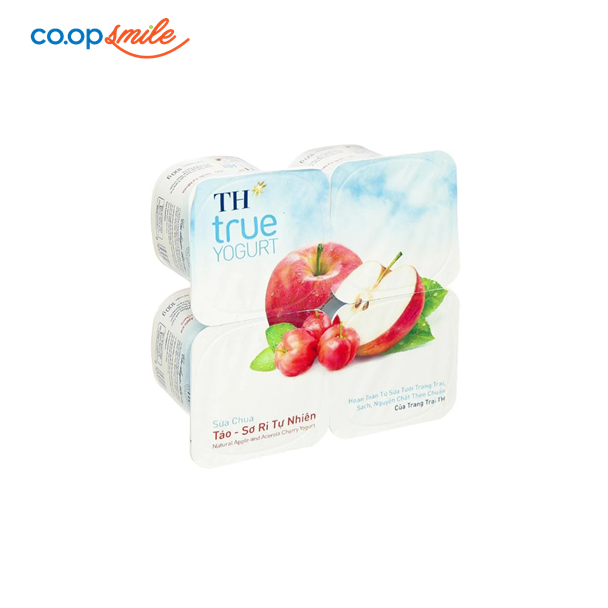 Sữa chua TH táo & sơri 4x100g