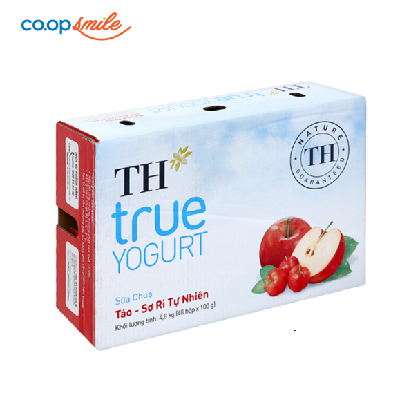 Sữa chua TH táo & sơri hộp 48x100g