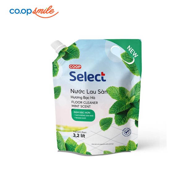 Nước lau sàn CoopSelect bạc hà túi 3.2L