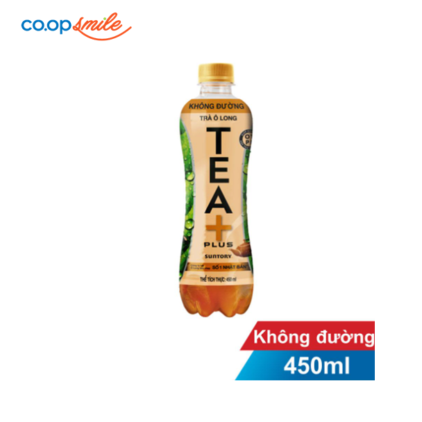 Trà Olong không đường TEA+ pet 450ml