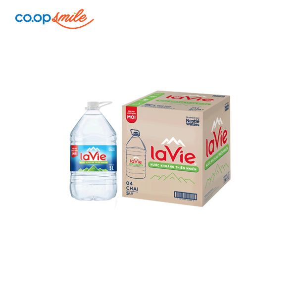 Nước khoáng thiên nhiên Lavie bình 4x5L