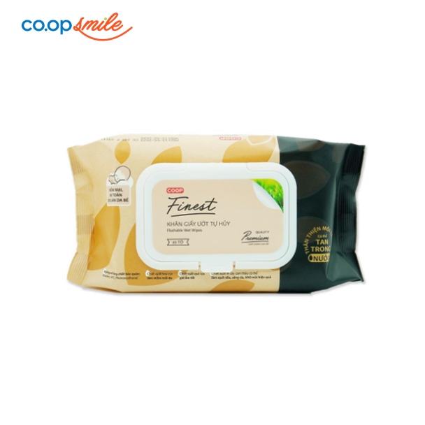 Khăn ướt baby tự hủy Coop Finest 65 miếng