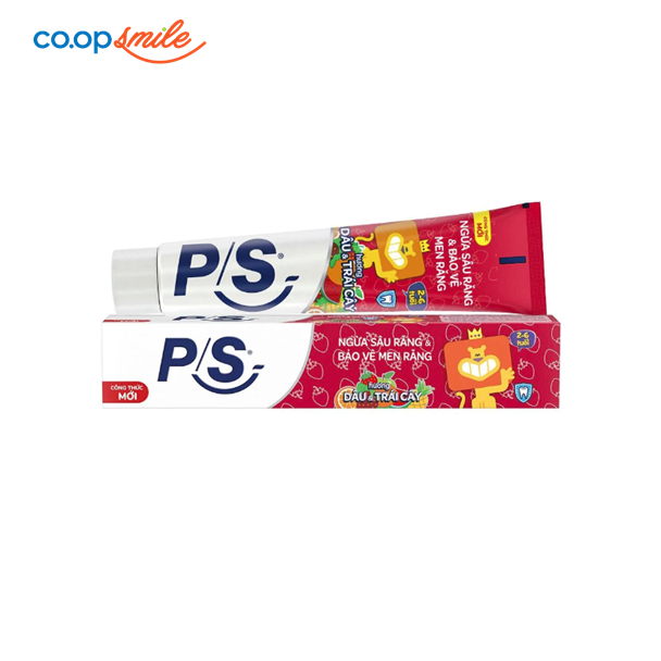 Kem đánh răng P/S trẻ em 2 – 6 tuổi dâu và trái cây 90g